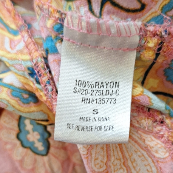 VICI Pink and Yellow Paisley Dress. Great Condition Size Small - Picture 10 of 11